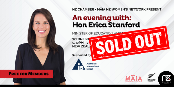 SOLD OUT: An Evening with Hon Erica Stanford